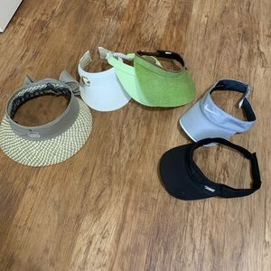 Set of 6 Ladies golf hat and visors Nike Izod etc like new